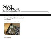 Tablet Screenshot of dylanchampagne.com